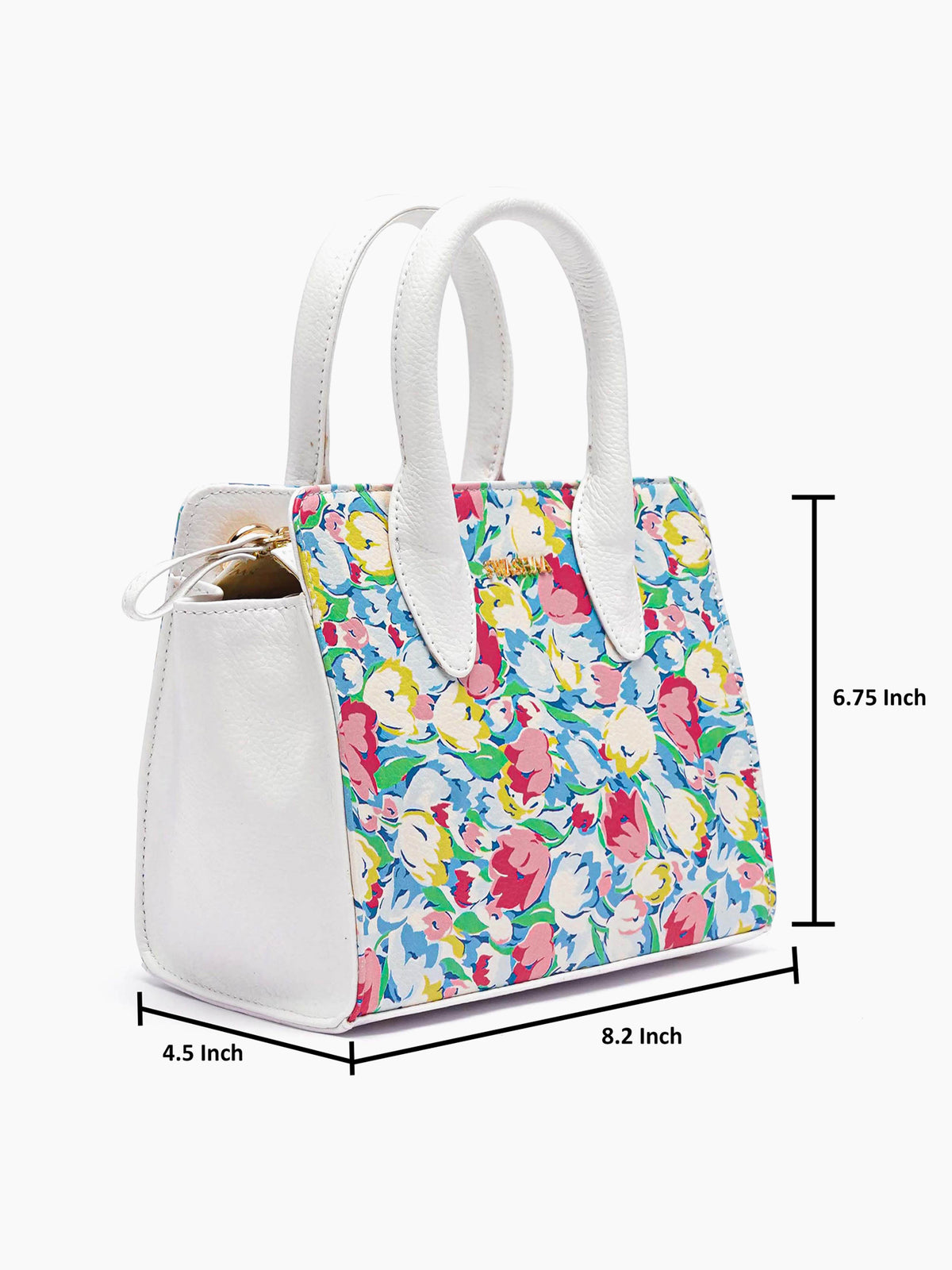 Sweet Scent Blue White Multicolor Women's Leather Sling Bag
