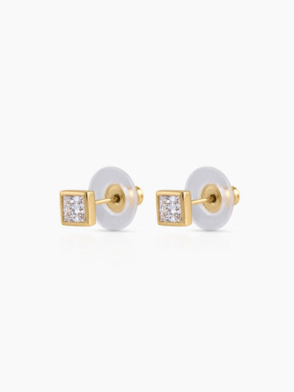 Swift Diamond 18K Gold Plated Men's Stud Earrings