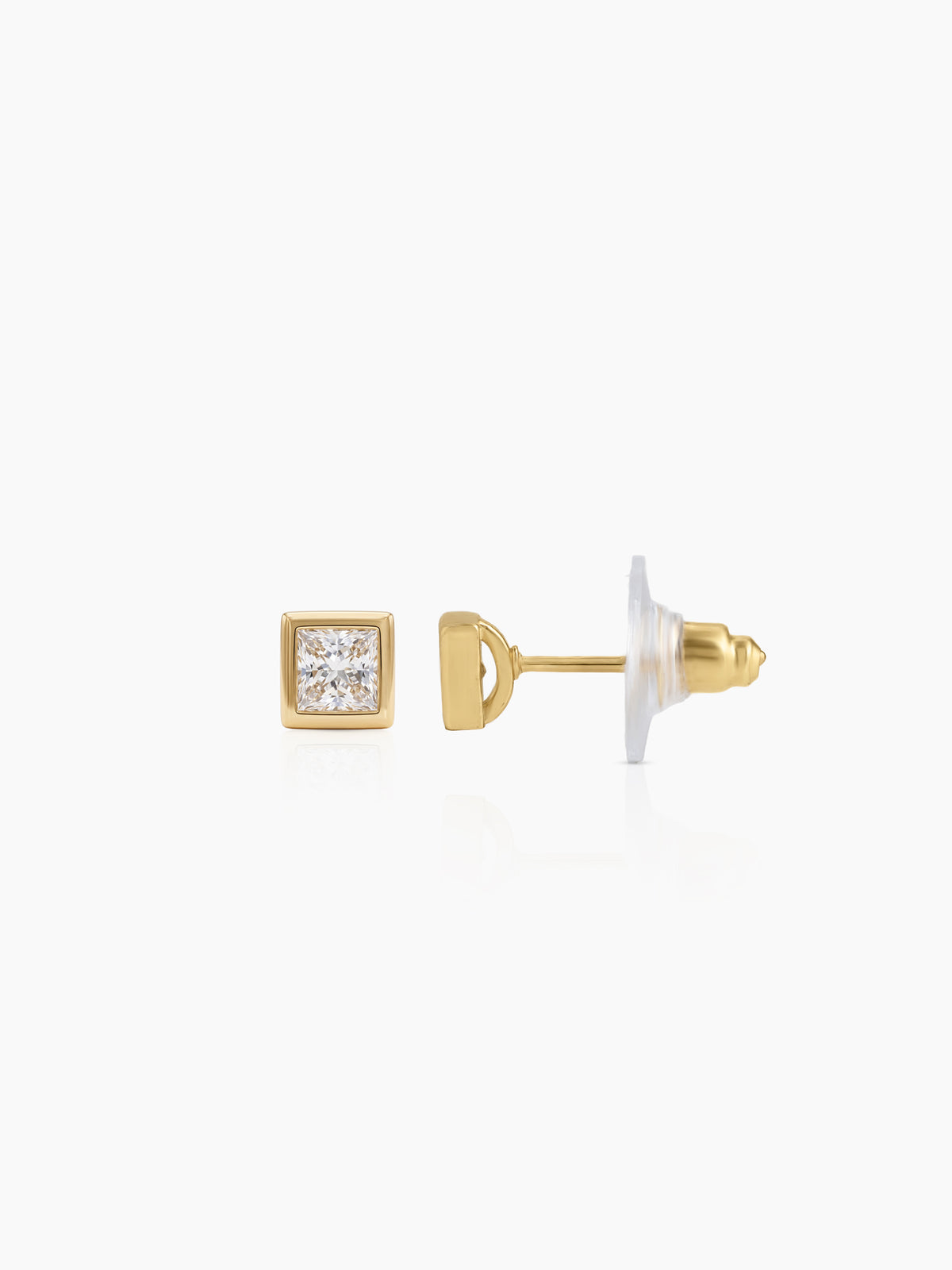 Swift Diamond 18K Gold Plated Men's Stud Earrings