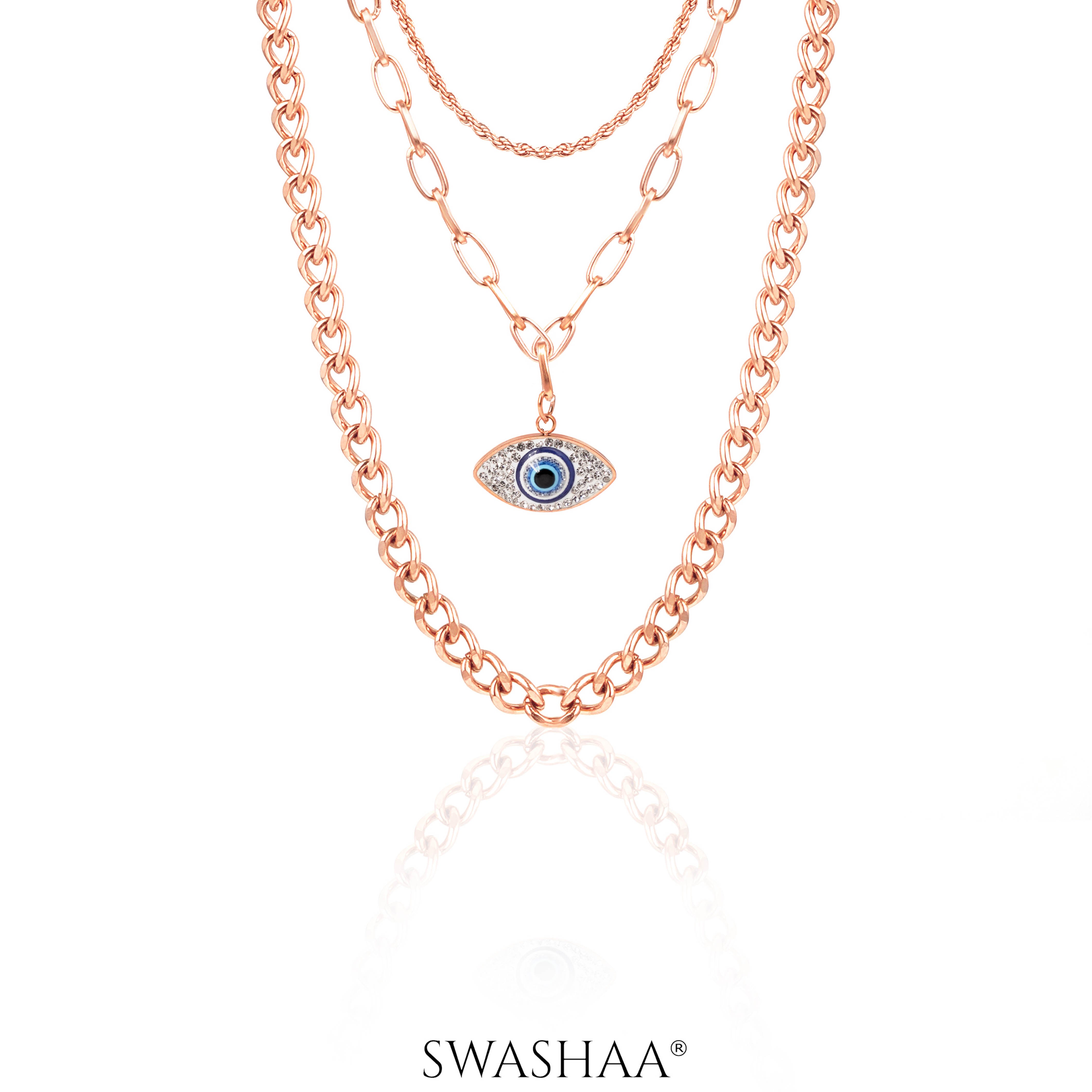 Sydney Rosegold Plated Necklace - Swashaa