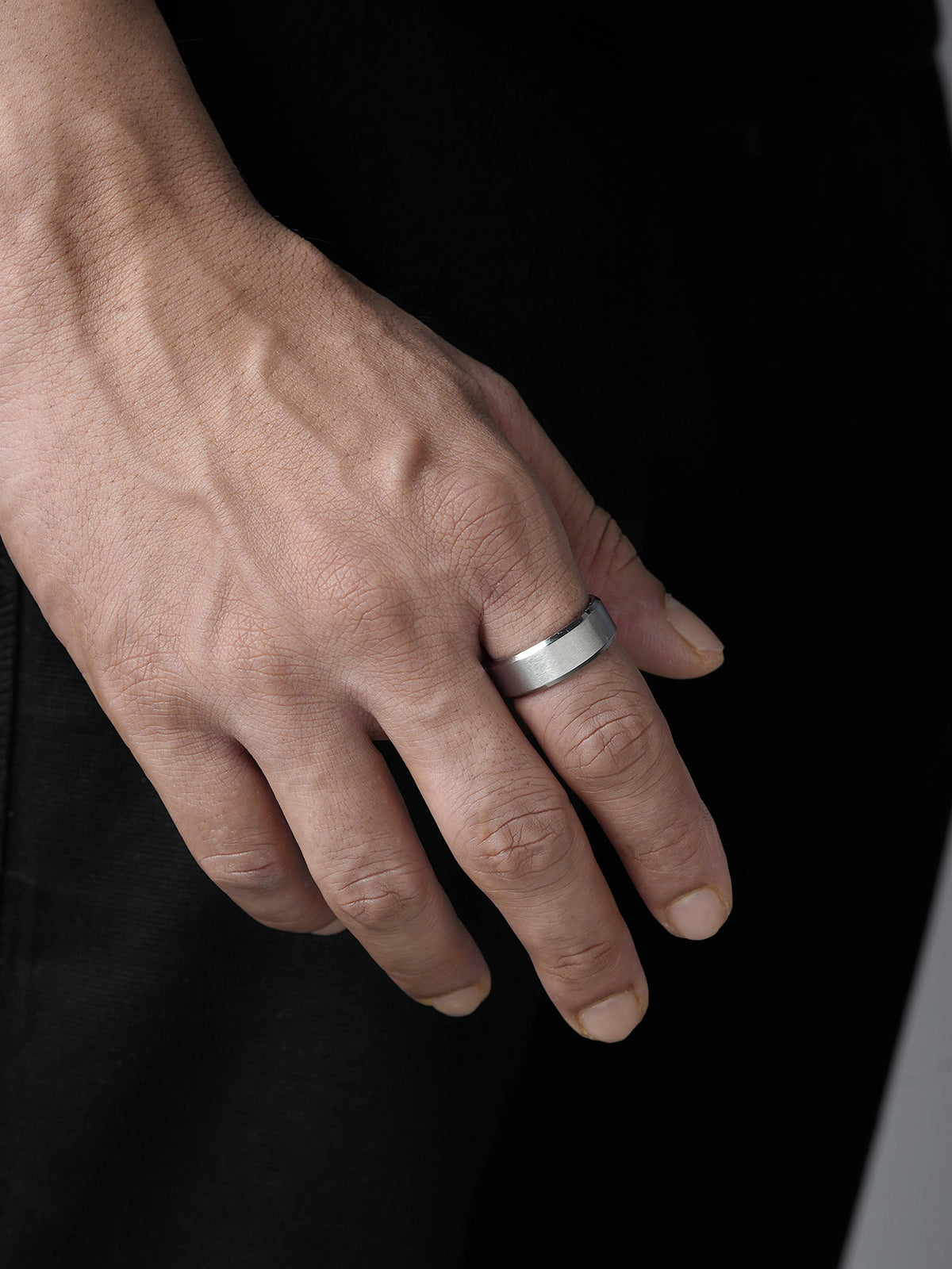 Sylvan Solid Silver Band Men's Ring