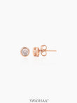 Taylor Diamond Rosegold Plated Men's Stud Earrings