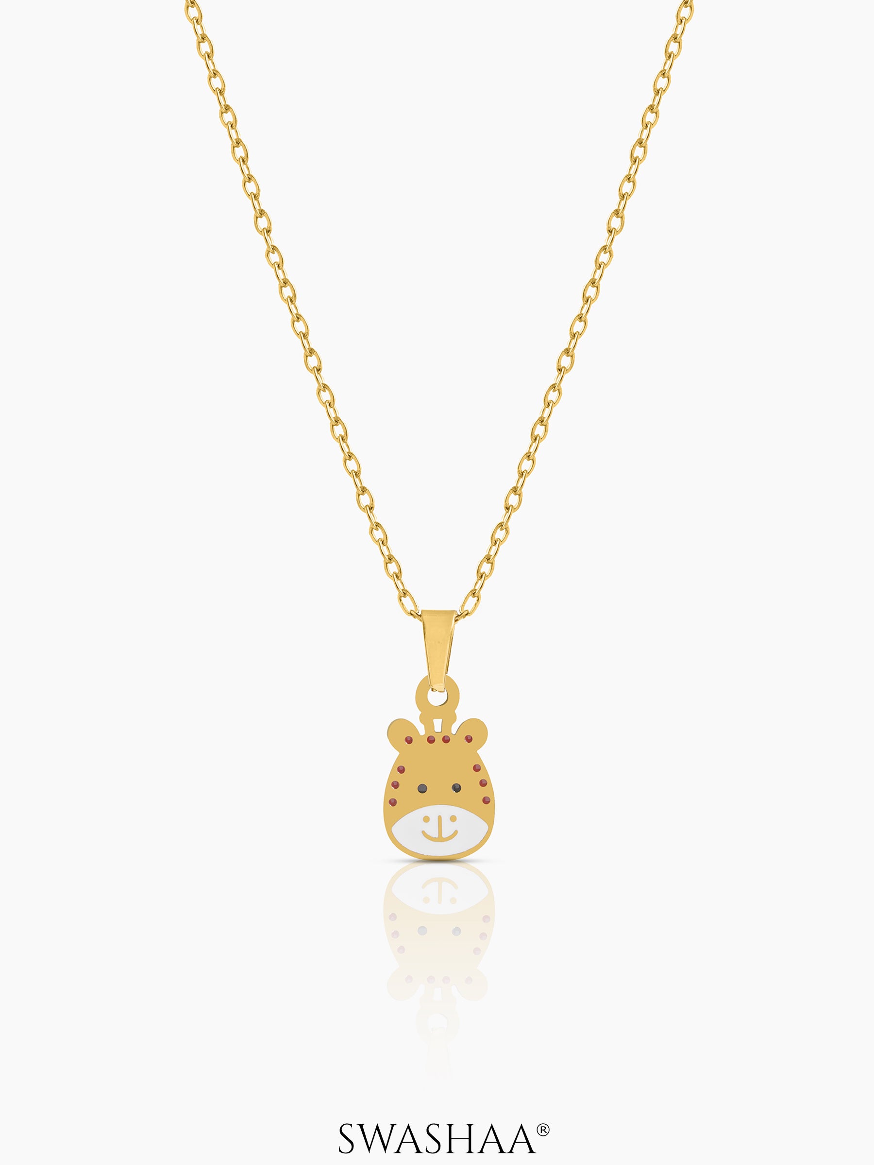 Tall Tots Giraffe 18K Gold Plated Kid's Pendant Necklace