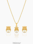 Tall Tots Giraffe Kid's Jewelry Set Of 2 - Necklace & Earrings