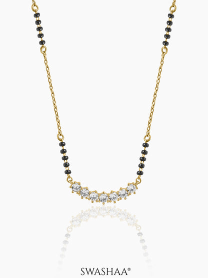 Tanisi Diamond Bar 18K Gold Plated Mangalsutra