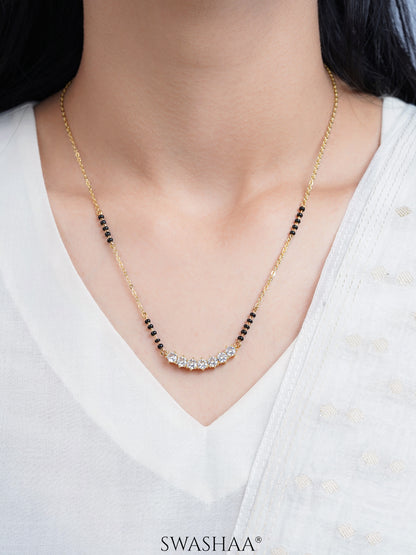 Tanisi Diamond Bar 18K Gold Plated Mangalsutra