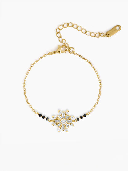 Tara Starbrust Pendant 14K Gold Plated Mangalsutra Bracelet