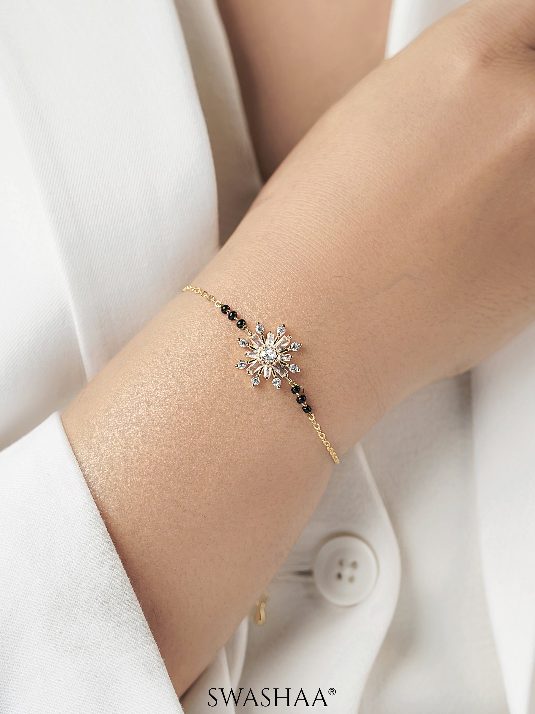 Tara 14K Gold Plated Mangalsutra Bracelet