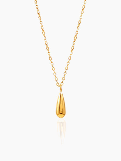 Tarana Teradrop Charm 18K Gold Plated Chain Pendant Necklace