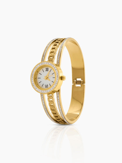 Tarevia 18K Gold Plated Women's Watch Bracelet - Swashaa