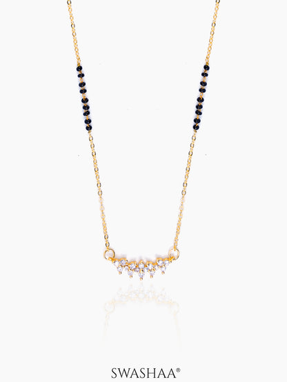 Tarini Sparkling Diamonds 14K Gold Plated Mangalsutra