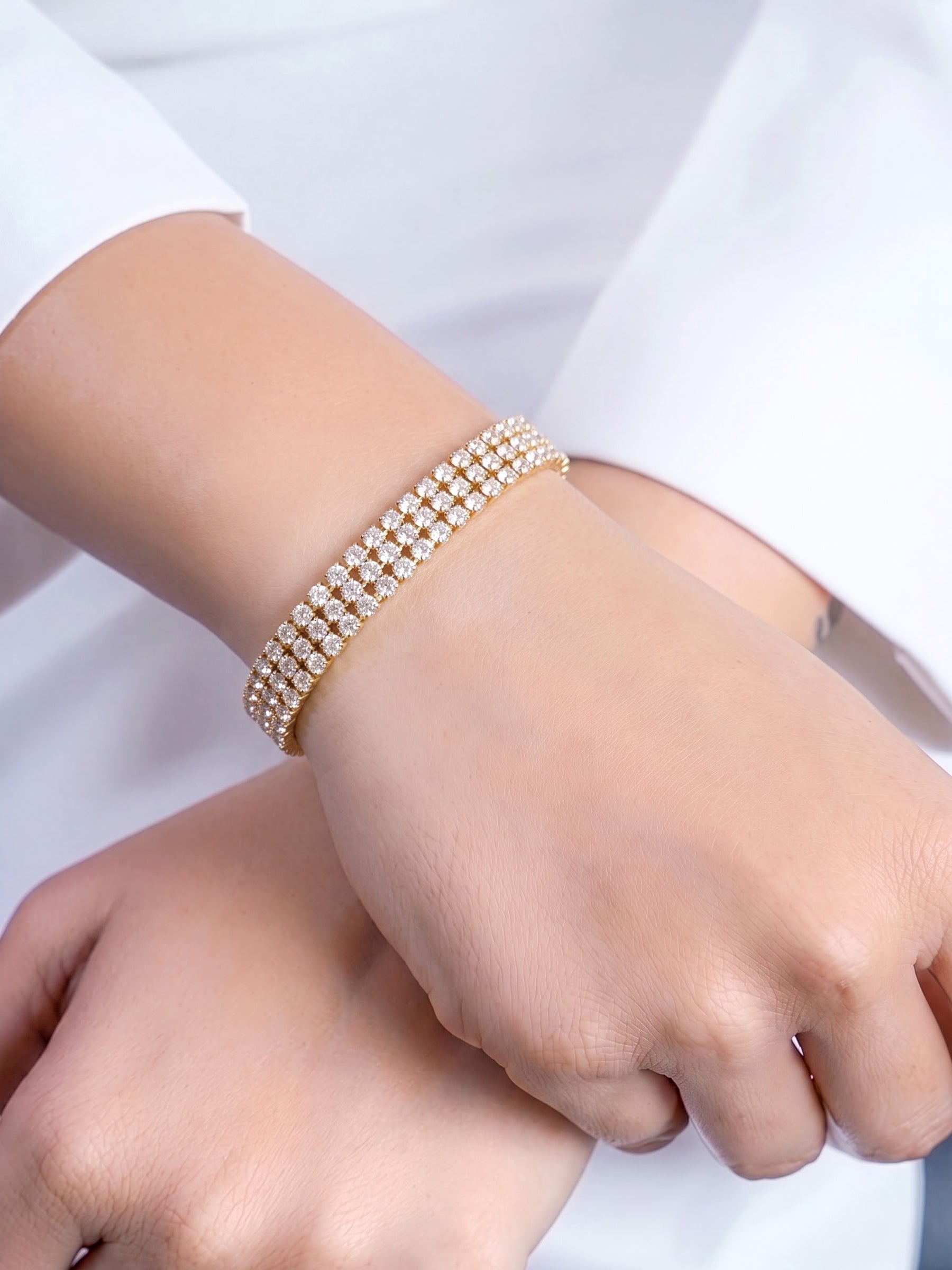 Tarisa Diamond 18K Gold Plated Women's Loose Bracelet 