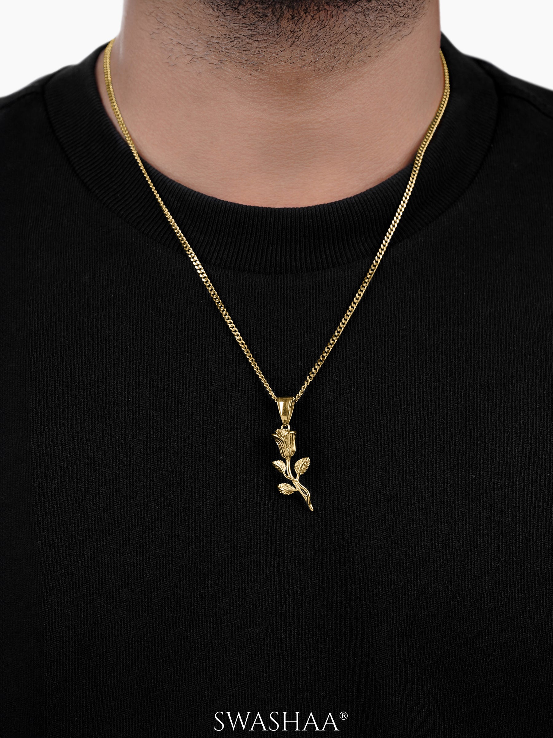 Tavien Rose Men's Chain Pendant