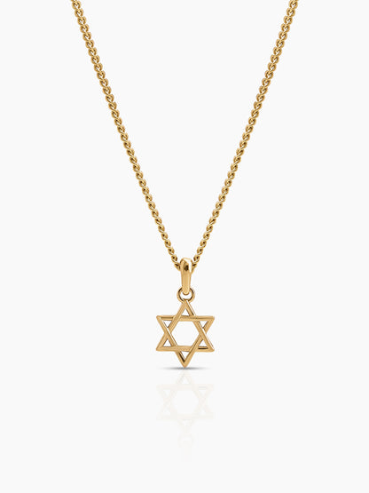 Tavik Hex Star 18K Gold Plated Men’s Chain Pendant - Swashaa