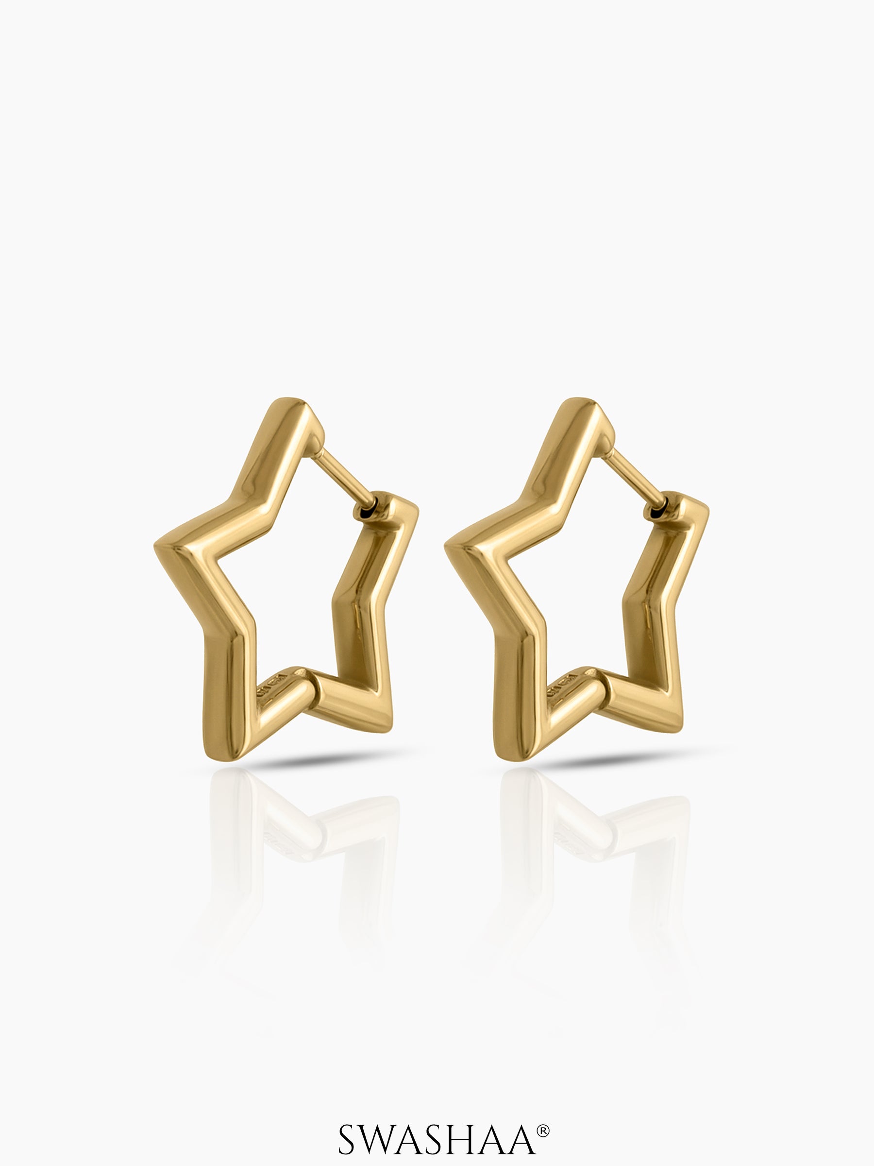 Tavina Star Women's Hoop Earrings - Swashaa