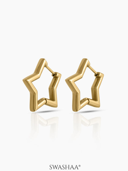 Tavina Star Women's Hoop Earrings - Swashaa