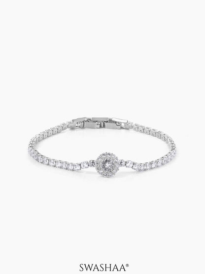 Teagan Shimmering Diamonds Silver Loose Bracelet