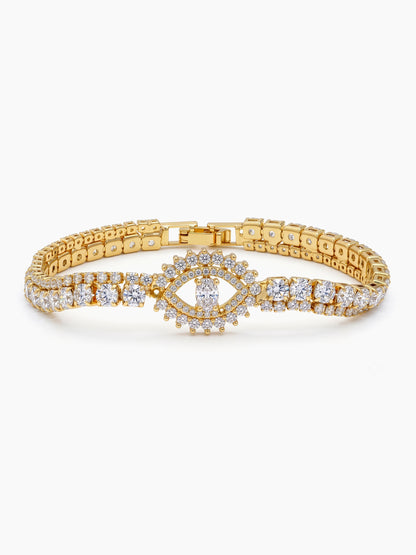 Tejas Diamond Eye 18K Gold Plated Diamond Tennis Rakhi