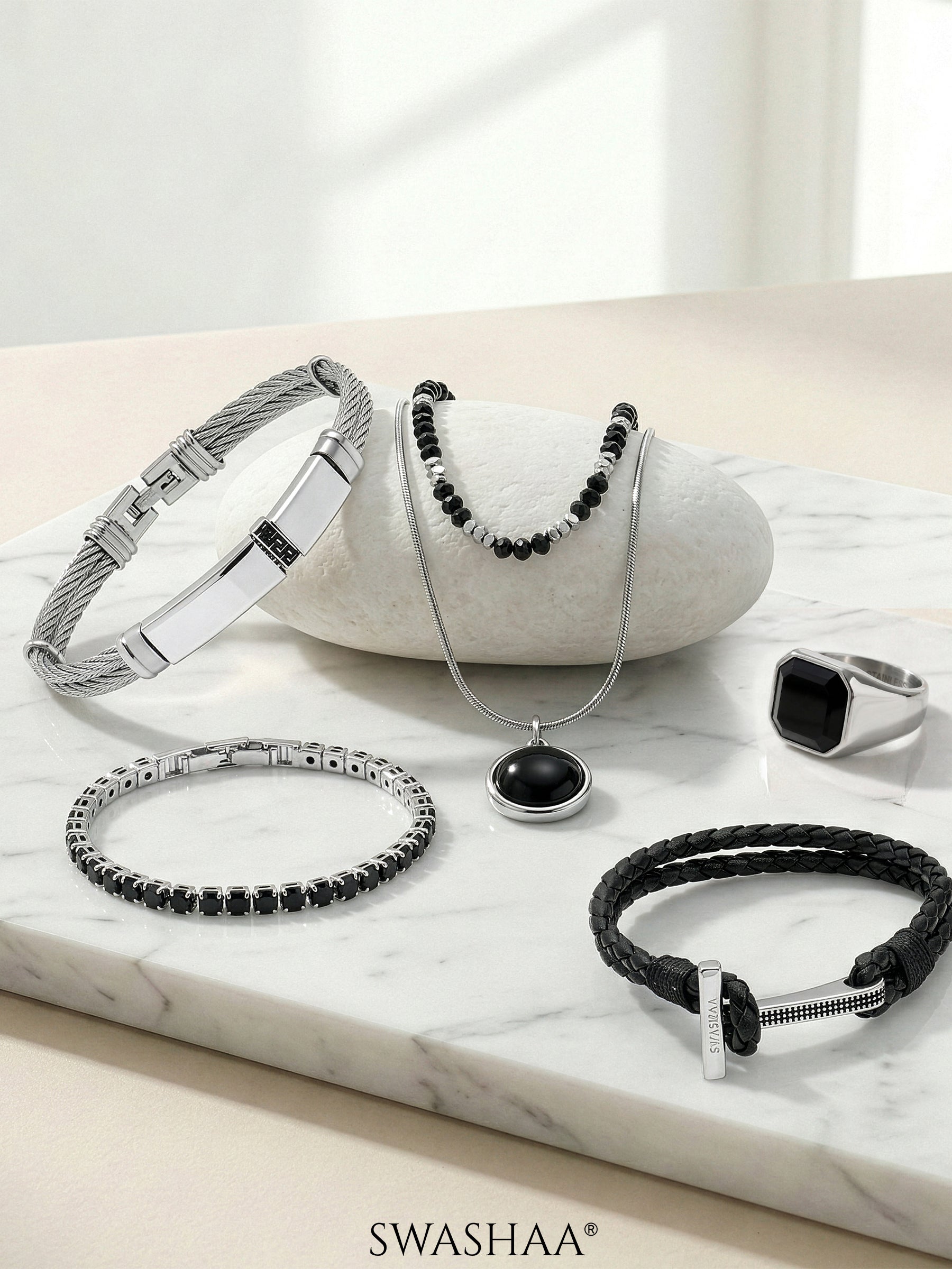 The Midnight Look Men's Set - Swashaa