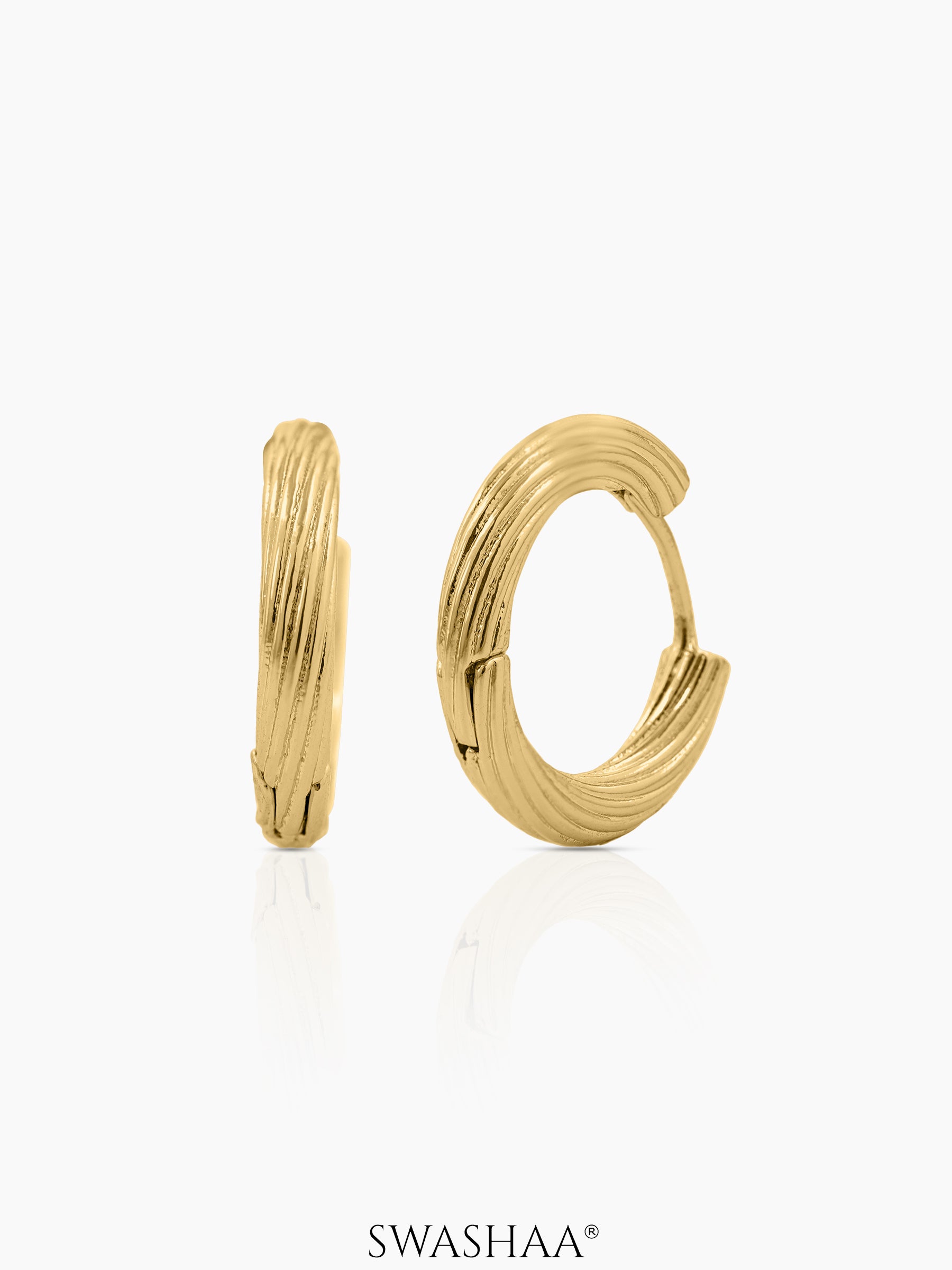 Tiberius 18K Gold Plated Hoop Earrings