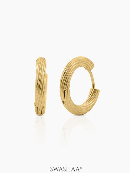 Tiberius 18K Gold Plated Hoop Earrings
