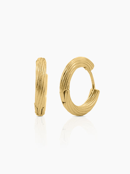 Tiberius 18K Gold Plated Hoop Earrings