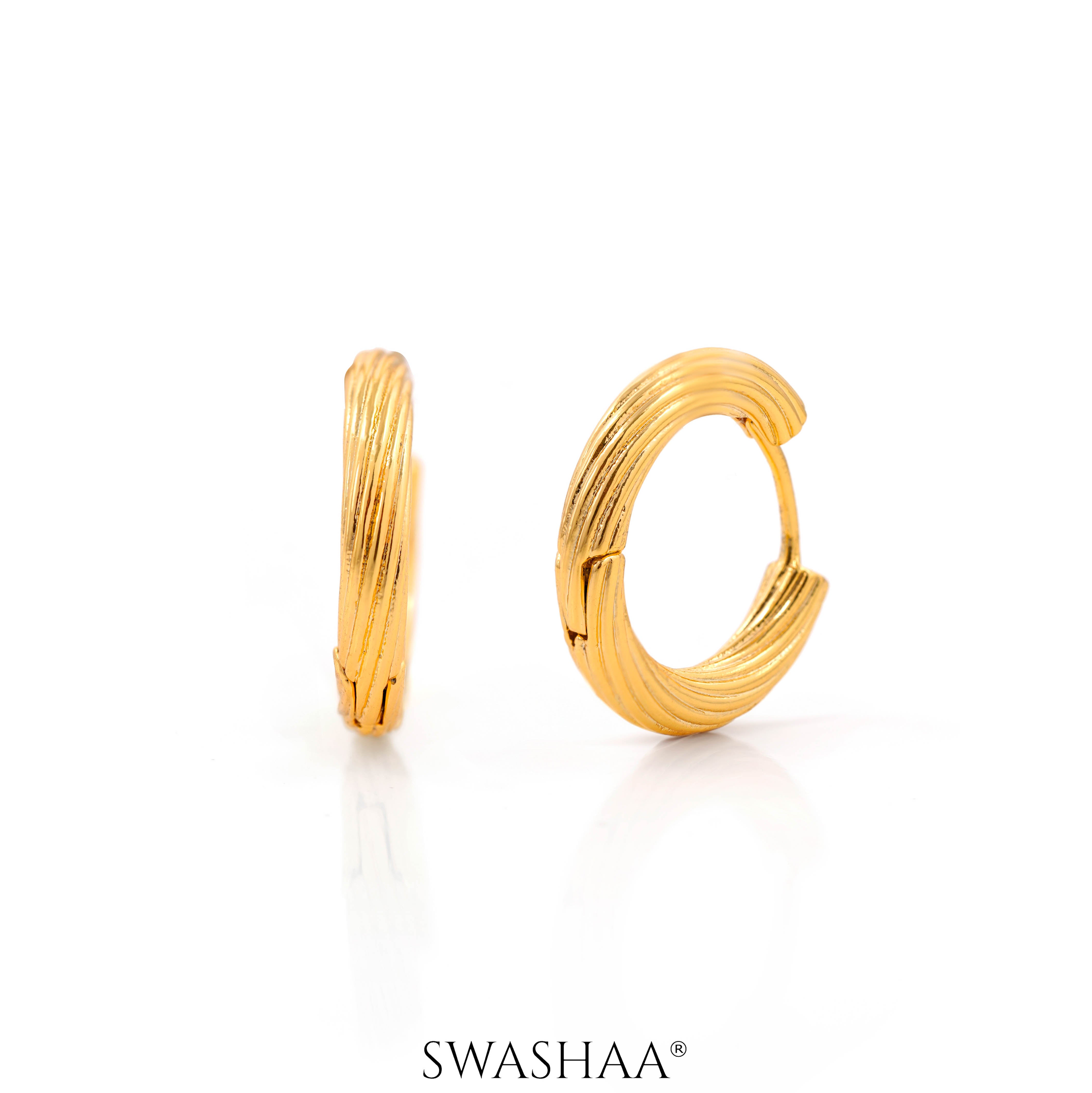 Tiberius 18K Gold Plated Hoop Earrings
