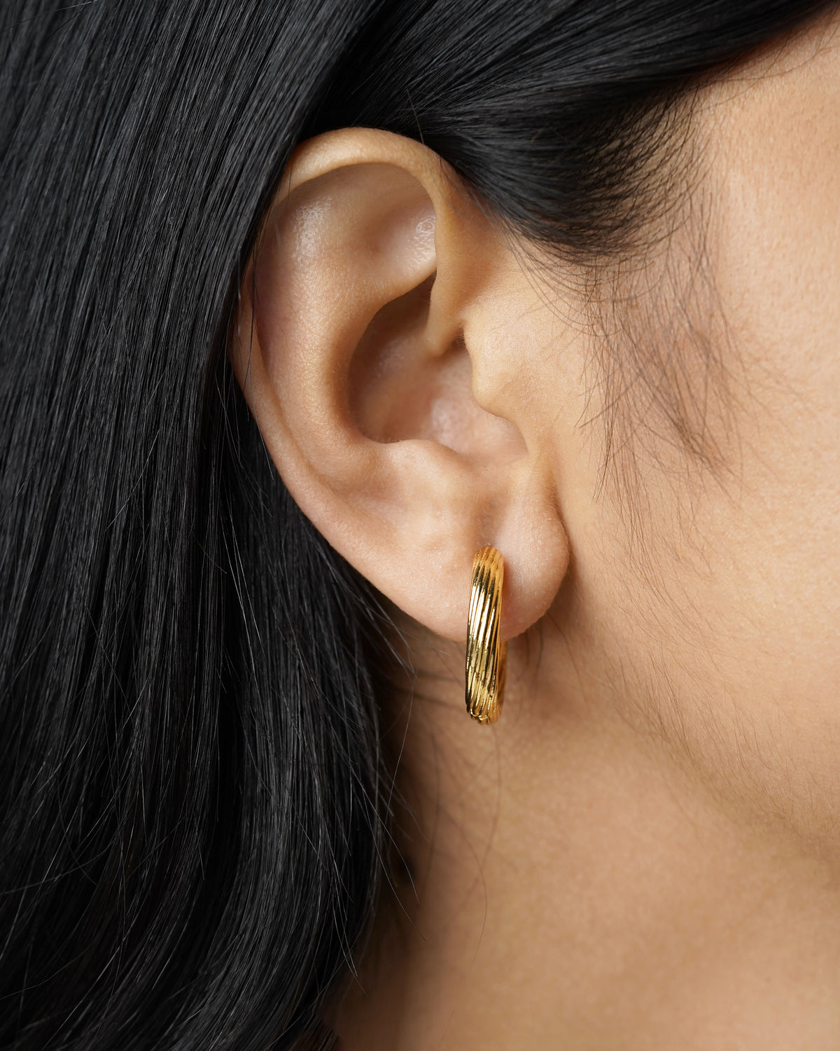 Tiberius 18K Gold Plated Hoop Earrings