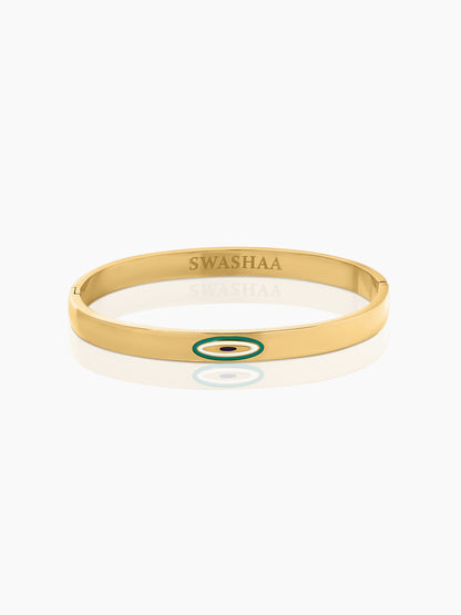 Timmy Evil Eye 18K Gold Plated Band Bracelet