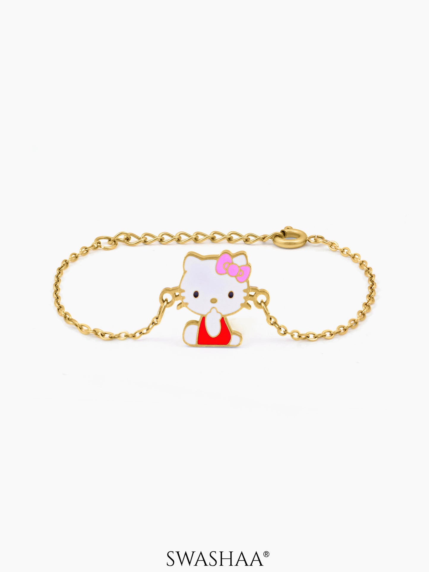 Tino Kitty Charm 18K Gold Plated Kid's Loose Bracelet