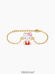 Tino Kitty Charm 18K Gold Plated Kid's Loose Bracelet