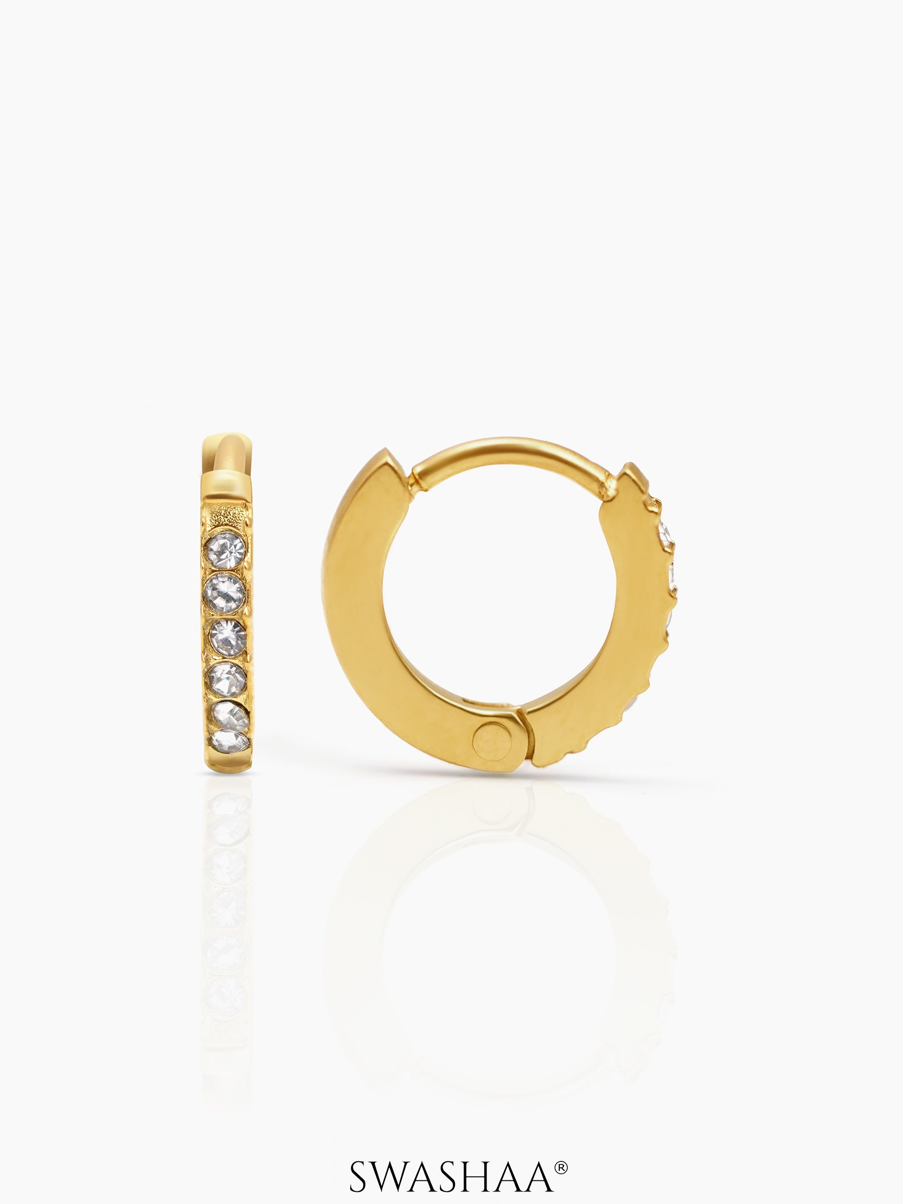Tiny Diamond Kid's Hoop Earrings