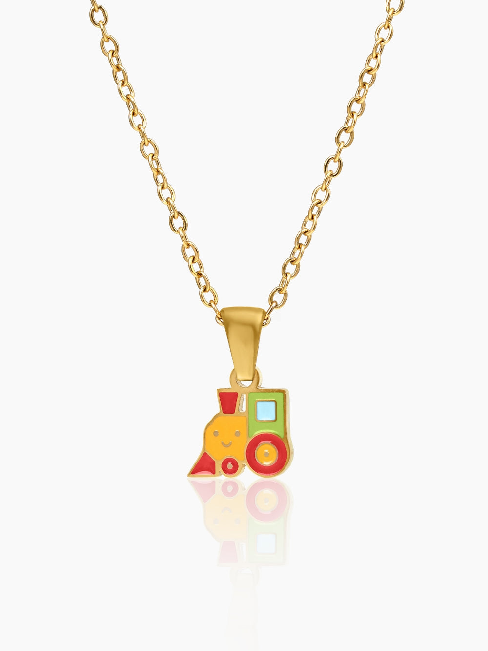 Buy Tiny Train 18K Gold Plated Kid's Chain Pendant - Kid's Necklaces ...