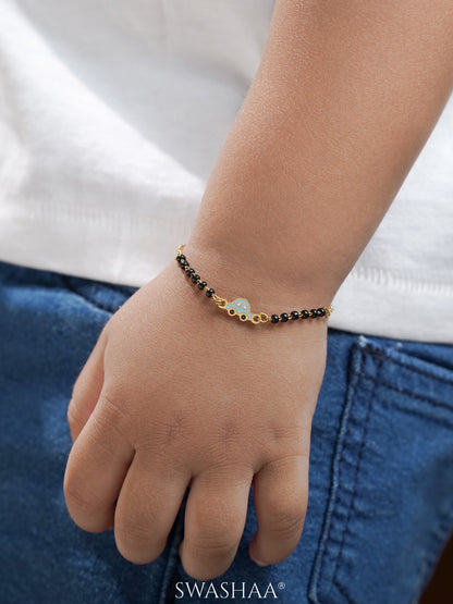Tiny Wheels Car Charm 18K Gold Plated Kid's Nazariya Loose Bracelet
