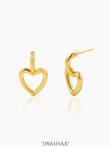 Titus Heart 18K Gold Plated Earrings