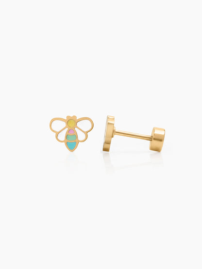 Tizzy Butterfly 18K Gold Plated KId's Stud Earrings