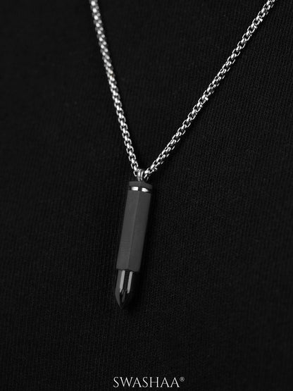 Tork Bullet Black-Silver Men's Chain Pendant