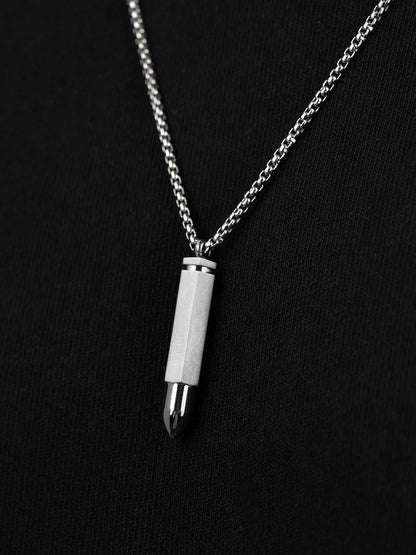 Tork Bullet Silver Men's Chain Pendant