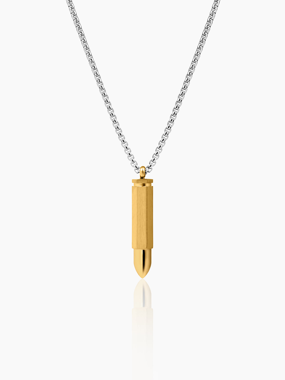 Tork Bullet 18K Gold-Silver Men's Chain Pendant