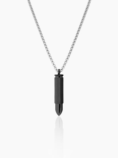 Tork Bullet Black-Silver Men's Chain Pendant