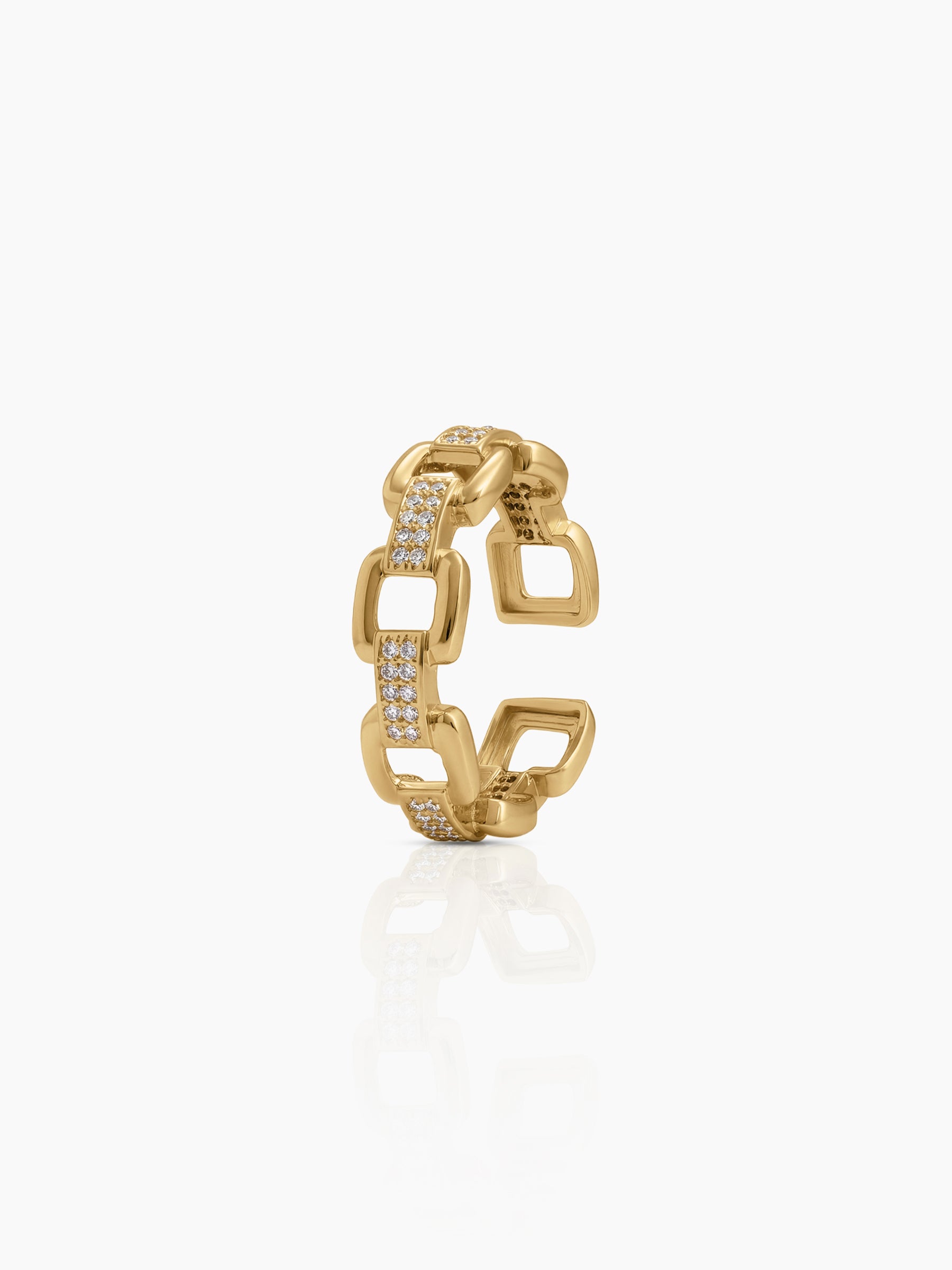 Buy Torven Link 18K Gold Plated Men's Rings Online | Swashaa