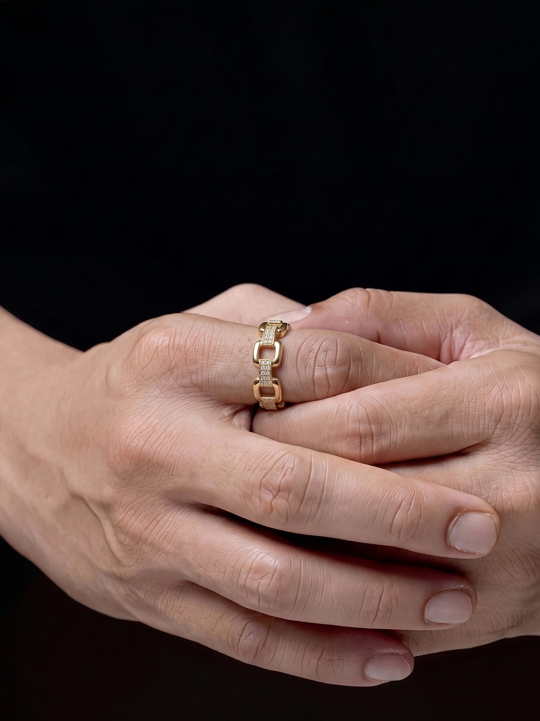 Torven Link 18K Gold Plated Men's Rings - Swashaa