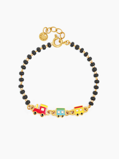 Toy Train Charms 18K Gold Plated Kid's Nazariya Loose Bracelet