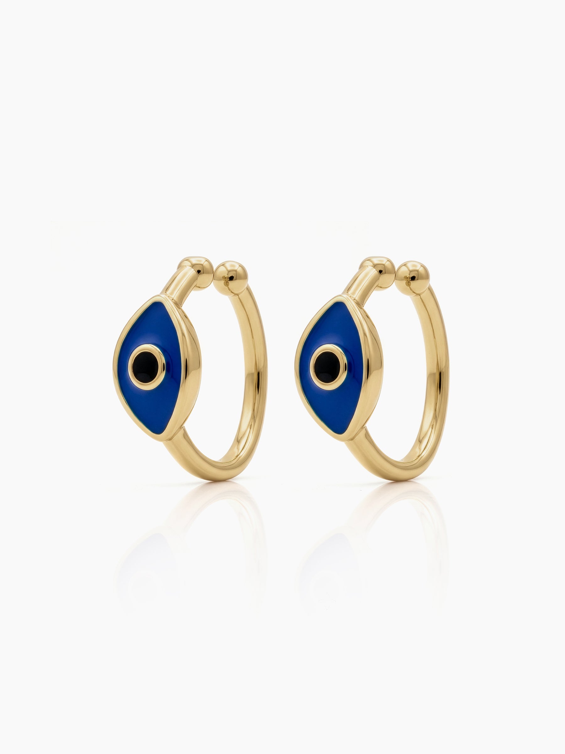 Tressa Blue Evil Eye 18K Gold Plated Women's Ear Cuffs
