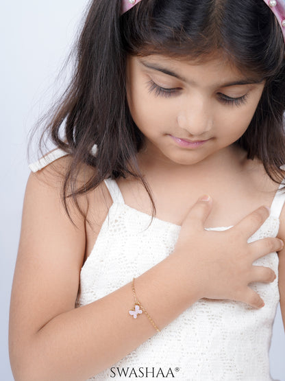 Twinkle Butterfly Charm 18K Gold Plated Kid's Loose Bracelet