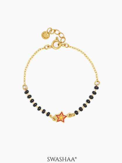 Twinkling Star Charm 18K Gold Plated Kid's Nazariya Loose Bracelet