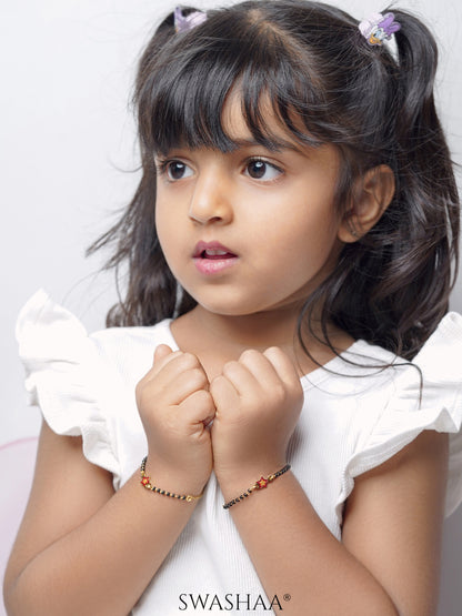 Twinkling Star Charm 18K Gold Plated Kid's Nazariya Loose Bracelet