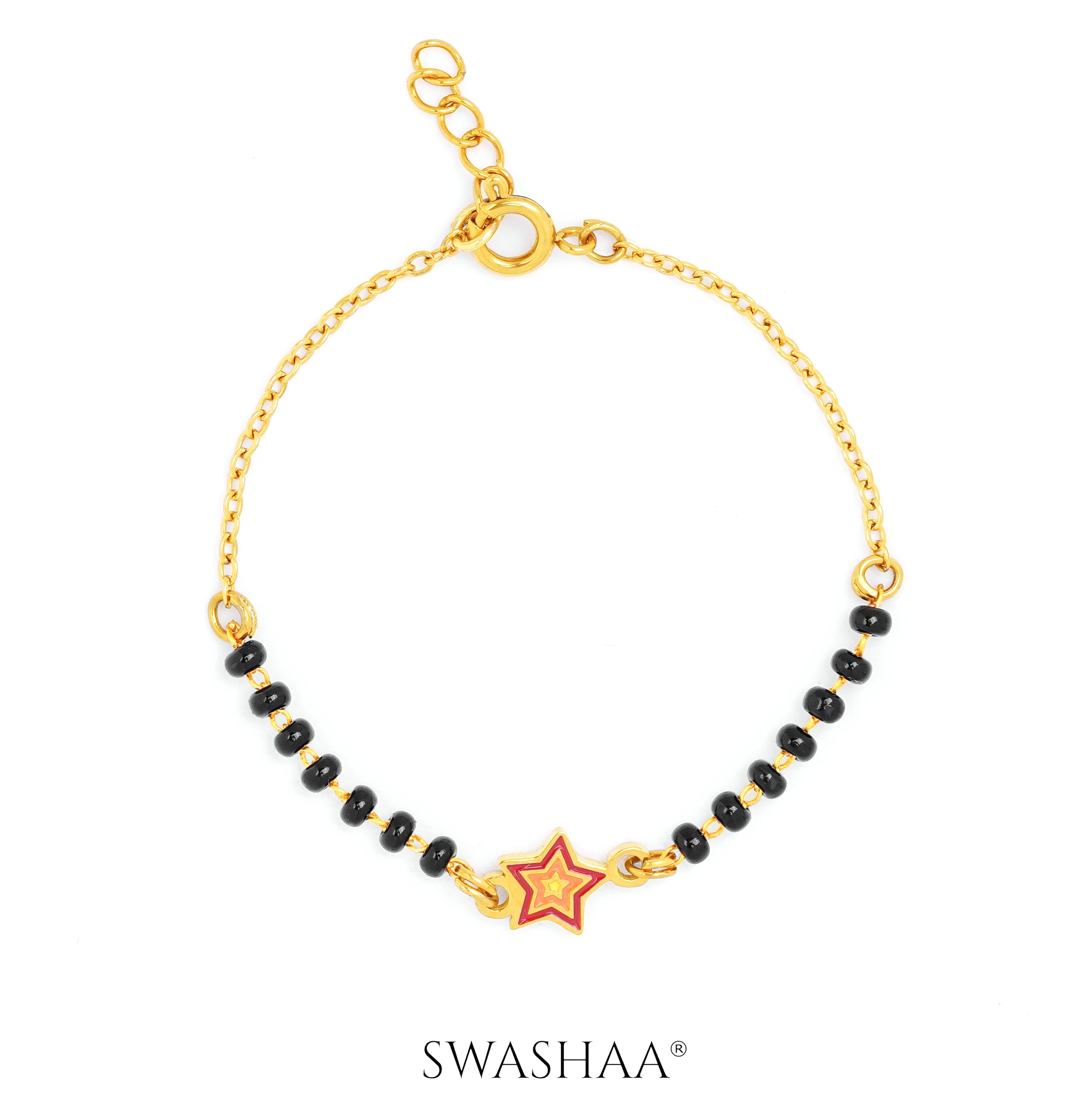 Twinkling Star Charm 18K Gold Plated Kid's Nazariya Bracelet