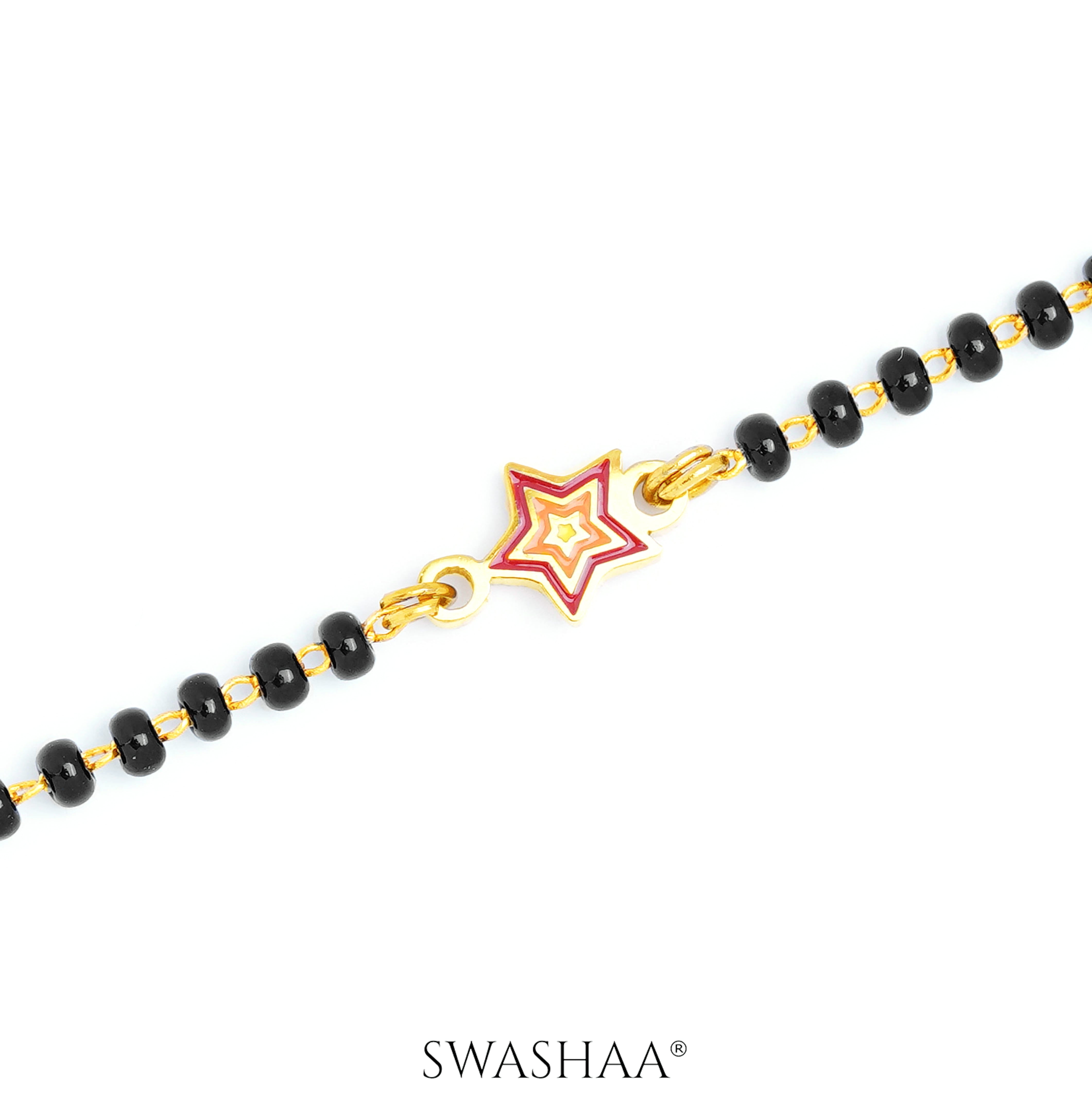 Twinkling Star Charm 18K Gold Plated Kid's Nazariya Bracelet