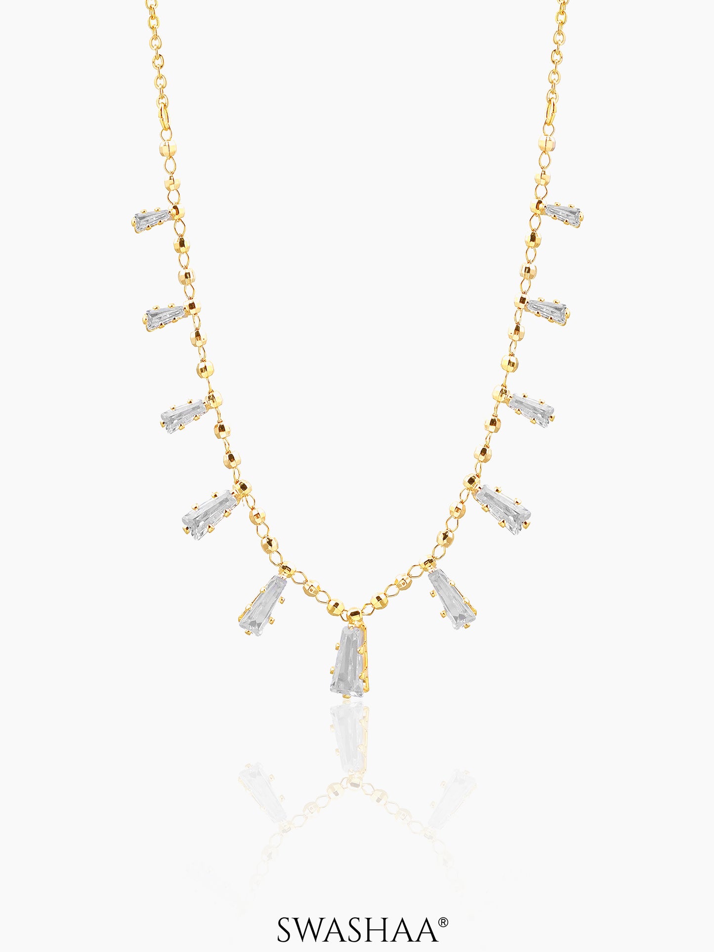 Tyla Studded Bar 18K Gold Plated Choker